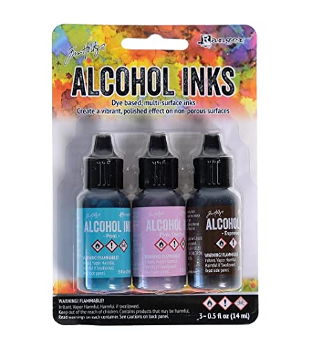 Tim Holtz Alcohol Ink Sets - Part 2 (Retro Cafe - Pink Sherbert, Pool, Espresso)