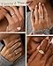 ZHESHY Birthstone Gold Rings for Women Non Tarnish Vintage Chunky Gemstone Emerald Green Rings 14K Gold Plated CZ Signet Thumb Rings Band Jewelry Gift for Birthday Size 7