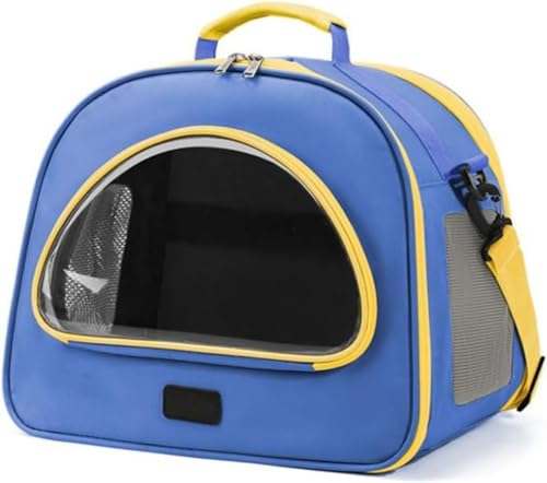 猫と犬用キャリーバッグ 四季通用 アウトドア 折りたたみ式 犬用キャリーバッグ リュック 通気性 フェイスオープン 外出に最適 ペットの脱走防止 持ち運び簡単 猫用 犬用持ちやすい ペット 持ち運び キャリーケース 小型犬 ウサギ (ブルー)