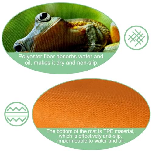 Lot de 2 tapis de cuisine grenouille lavables et absorbants