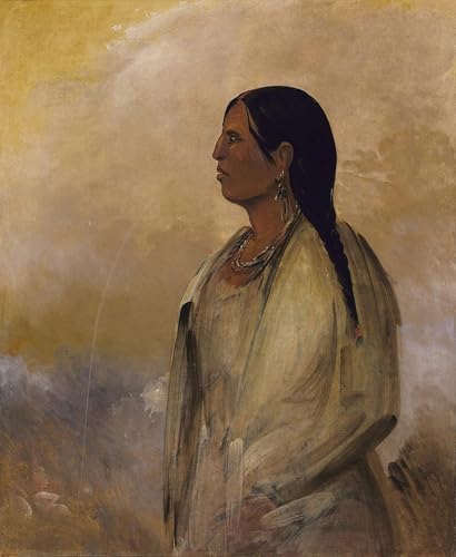 Affiche George Catlin femme Choctaw, peinture abstraite deco murale 60x90