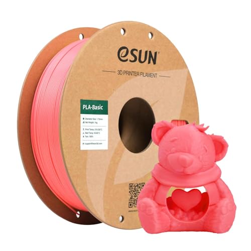 Image of eSUN PLA Basic Filament 1.75mm, 1KG Spool (2.2 LBS) High Speed Printing 3D Printer PLA Filament,Designed for Fast Printing, Pink