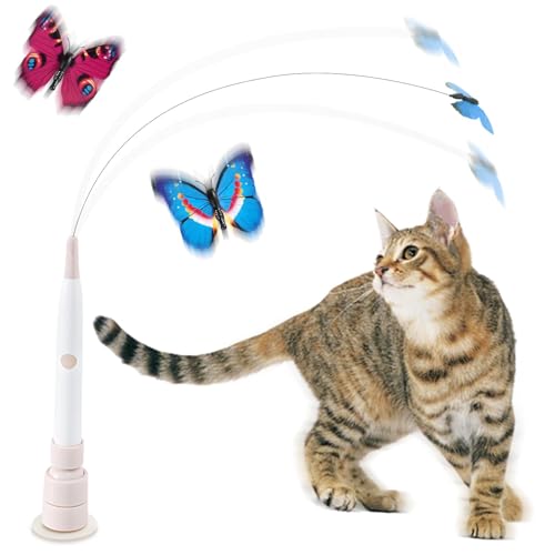 Katzenspielzeug Elektrisch Schmetterling, Interaktives Elektrisches Katzenspielzeug, Katzenspielzeug Selbstbeschäftigung, Katzen Spielzeug...