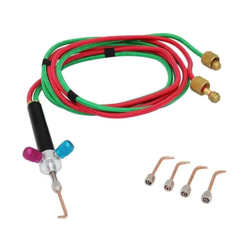 Mini soplete de soldadura a gas para joyería, mangueras para joyeros, kit con pequeño, 5 boquillas multicolor