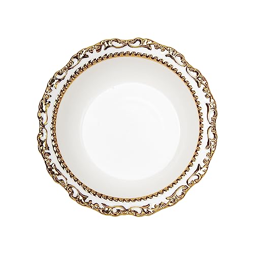 Image of MARKET 99 Ceramic Serving Platter | Sweets, Cookies & Dry Fruits Tray | White Decorative Food Serving Plate | Snacks, Dessert & Party Tableware for Home, Kitchen & Dining - 1 Pc