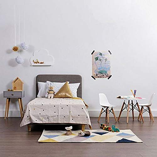 2Xhome - Kids Size Plastic Toddler Chair With Natural Wooden Dowel Legs, White #TOP5