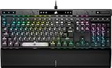 CORSAIR K70 MAX RGB Magnetic Mechanical Wired Gaming Keyboard – MGX Adjustable Switches, Simultaneous SOCD and Rapid Trigger, PBT Double-Shot Keycaps, Sound Dampening, 8000Hz Polling, QWERTY UK, Black