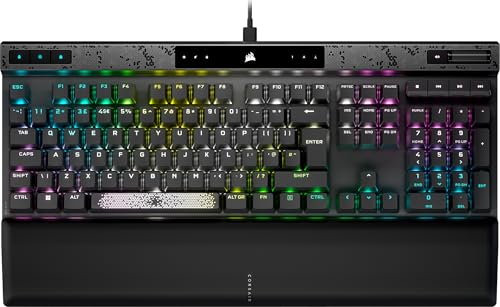 CORSAIR K70 MAX RGB Gaming Keyboard, Magnetic Mechanical, PBT Keycaps, UK QWERTY, Black