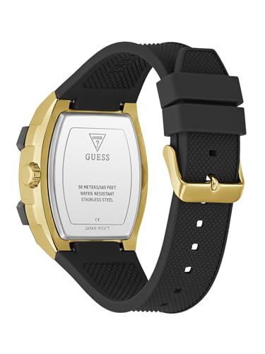 Image of GUESS Black Rectangle Dial Analog Men's Watch - GW0956G2