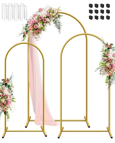 JEBUTU 1 8m 2m 2 2m Hochzeitsbogen Hintergrund Ständer Satz von 3 Hochzeitsbogen Gestell Metallbogen Hochzeit Bogen Hintergrund Rahmen für Hochzeit Geburtstag Party Dekoration Muttertag