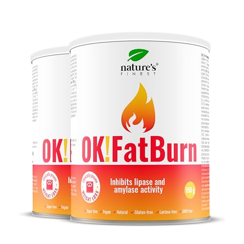 Nature's Finest by Nutrisslim Ok!Fatburn: Bloque les Glucides Sans Gluten pour Hommes et Femmes, L-Carnitine, ID-Alg, L-Tyrosine et Vitamine C