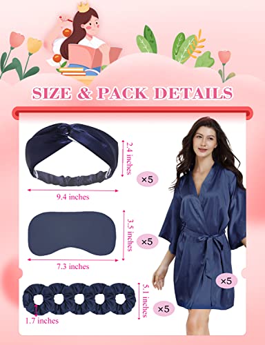 20 Pcs Women Satin Silky Robe Wedding Bridal Party Bride Bridesmaid Robes Kimono Loungewear Dressing Gowns2