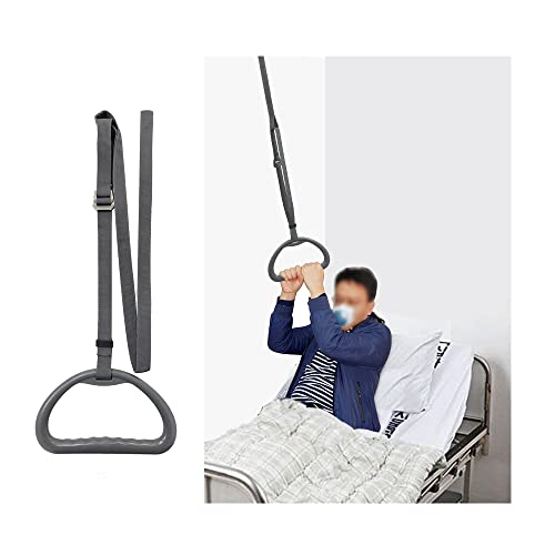 Trapeze Bar Swing for Bed Trapeze Stand Hospital Bed Trapeze for Elderly Mobility Swing Set Adult Rings Lift Transfer Pull Up Bar Bed Helper Indoor Ceiling Mounted Triangle Handle