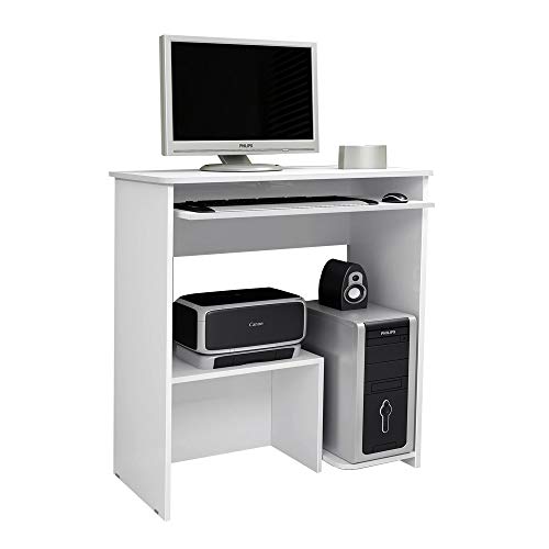 Mesa Para Computador Com Suporte Para Teclado Iris Branco Jcm