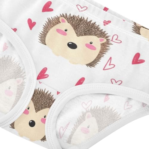 Cotton Girls Underwear Toddlers Cute Hedgehogs Pink Hearts Panties for Girl Colorful Kids Briefs Undies 2t4