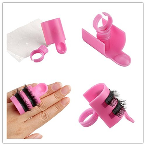 US Seller 2 Pieces Pink Color Lash Strip Pallet Ring Perfect For 3D+ Volume Fans Lashes Eyelash Extension