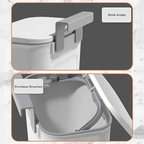 Poubelle de cuisine sous évier et murale fine pour placards et salle de bain - 5