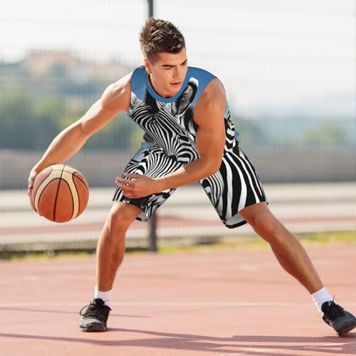 Maillot de basket-ball confortable ensemble gilet short Zebra - 6