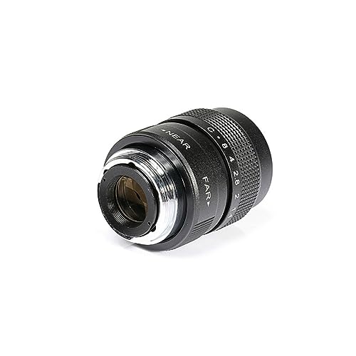 Caméra microscope avec objectif film TV CCTV F1.4 25mm monture C et pare-soleil