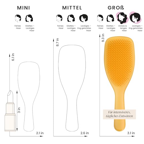 Tangle Teezer Große Ultimate Detangler Haarbürste für Lockiges Haar – Für 3C-4C Lockiges & Krauses Haar… – Ansicht 3