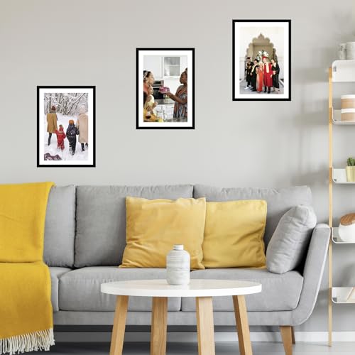 Image of JCJMY 13x20 Picture Frame with 11x17 Mat, Display Photo 11x17 with Mat or 13 x 20 Without Mat, Wall Hanging Large 13 by 20 Poster Frame with Plexiglass, Black