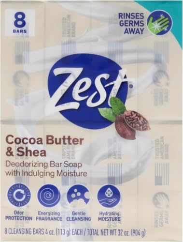 Image of Zest Bar Soap -Enriched With Cocoa Butter And Shea for Ultra Moisturizing Cleansing - Leaves Your Body Feeling Silky Smooth And Deeply Moisturized (Pack of 48)