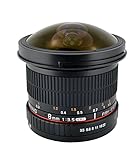 Samyang SYHD8M-C 8mm f/3.5 HD Lens with Removable Hood for Canon