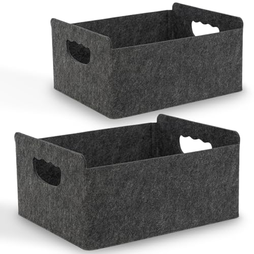 BEHONA Filzkorb Aufbewahrungskorb aus Filz, Organizer Box für Schrank &...
