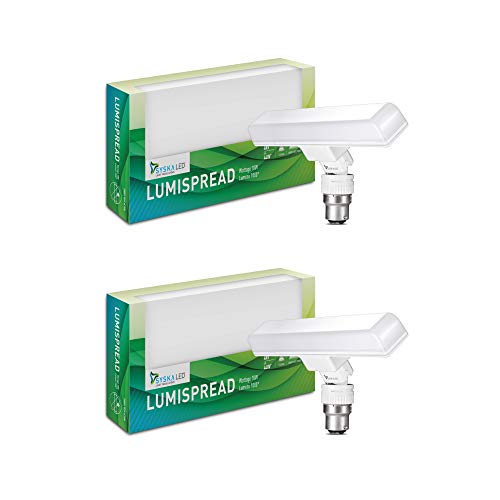 SYSKA 10W B22D LED White Lamp, Pack of 2 SYSKA 10W B22D LED White Lamp, Pack of 2
