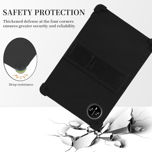 Étui DOOGEE Tab A9 Plus béquille silicone noir antichoc 10,9 - 5