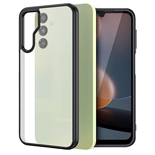 Image of KAPAVER Hybrid Shockproof Back Cover Case Compatible with Samsung Galaxy A24 (PC+TPU) (Hazy Black)