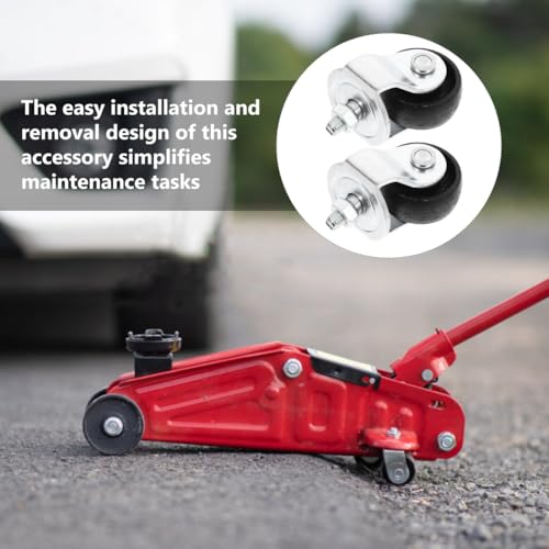 SOLUSTRE 2st Zubehör Für Hydraulische Wagenheber Autozubehör Lenkrollen Rollen Für Bodenheber 2-tonnen-wagenheberrad Hochleistungs-lenkräder Wagenheberrad Für Schwere Beanspruchung Stahl