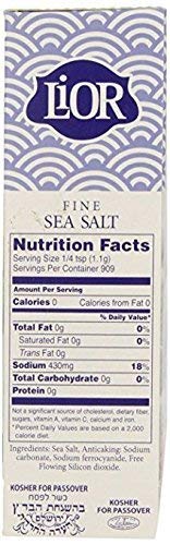 Miniatura 2 de Lior - Sal de mar fino sal natural de mar rojo 355 onzas Kosher - Paquete de 6 pasamontañas