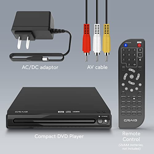 Craig HDMI DVD Player with Remote (CVD401a)