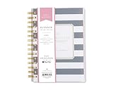 Day Designer for Blue Sky 2018 Daily & Monthly Planner, Twin-Wire Binding, 5' x 8', Navy Stripe