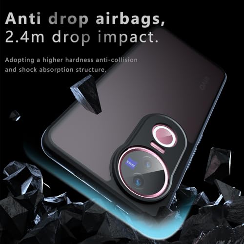 Image of Back Cover Compatible with Vivo V50 5G - Matte Black Rubber Shield Case | Slim Fit Mobile Cover | Anti-Fingerprint Phone Case | Shockproof Back Cover | Soft Touch Mobile Case