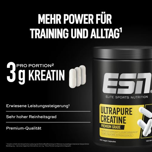 ESN Ultrapure Creatine Monohydrate - 300 Kapseln – Ansicht 3