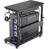 【Schnelle und einfache Montage】Mithilfe der mitgelieferten Teile und einer einfachen Anleitung können Sie diesen höhenverstellbaren PC-Ständer mit Rollen in nur 20 Minuten zusammenbauen. Tauchen Sie schneller und ohne Probleme in Ihre Gaming-Welt ein und genießen Sie sofort einen organisierten, mobilen Arbeitsplatz