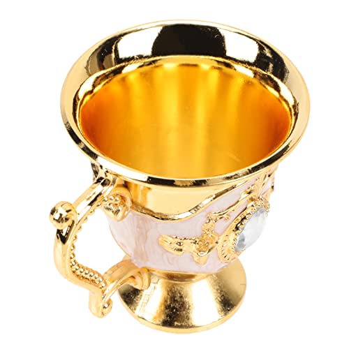 MAGICLULU Mango de Copa de Vino Retro Vaso de Licor Suave Vaso de Té Hogar para Taza Metalica y Taza Blanca