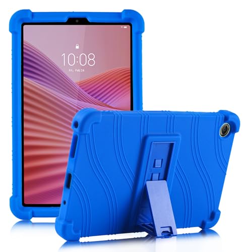 ATOOZ for Lenovo Tab One 8.7 Case 2025 (TB305FU) Soft Silicone Shockproof Kids Case for Lenovo Tab K9 Tablet 8.7 inch with PC Stand (Blue)