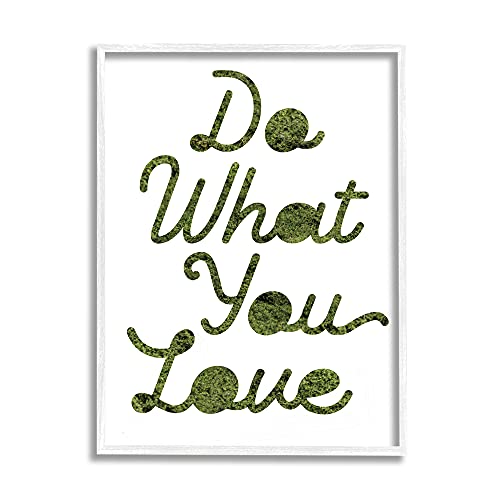 Stupell Industries Do What You Love Phrase Grass Pattern Minimal ...