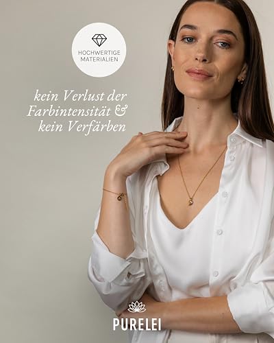 Purelei Brave Halskette Damen mit Herz Anhänger & Zirkonia, Edelstahl Kette verstellbar 50/55 cm, Damenschmuck, Geschenk für Frauen, Silber – Ansicht 5