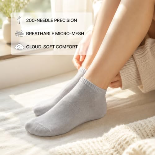 Image of MONFOOT Men's /Women's 10-20 Pairs Thin Cotton Low Cut Ankle Socks, Multipack
