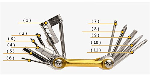 Amazon.co.jp: 11で1ミニ自転車の修復ツールセットドライバー+六角
