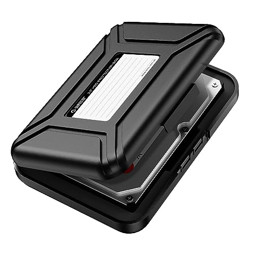 TNSRAY Custodia Protettiva/Custodia Rigida Portatile da 3,5 Pollici, Scatola Custodia Protettiva per Hard Drive Dischi Rigidi da 3.5 Pollici Anti Urto, Anti Polvere, Scatola per HDD da 3.5”