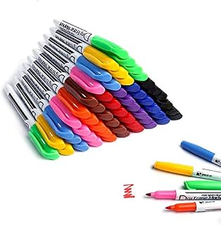 Volcanics Whiteboard Pens White Board Markers Dry Wipe Pens for Whiteboard No toxic Fine tip Thin Box Pack of 60,10 colors