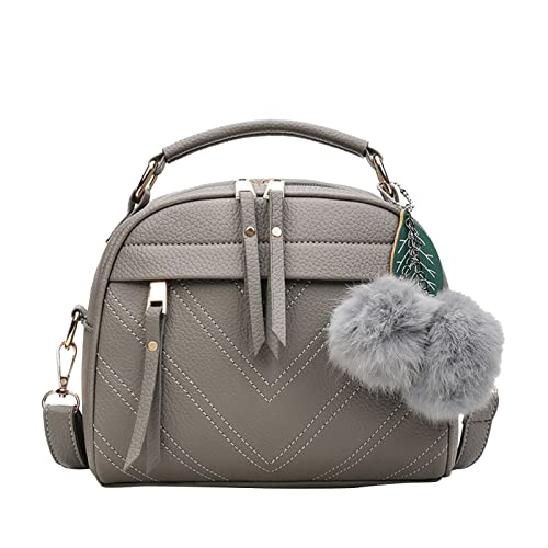 Sac à main en cuir et fourrure pour femmes grand format