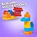 Mega Bloks First Builders Big Building Bag with Big Building Blocks, Building Toys for Toddlers (80 Pieces) - Blue Bag