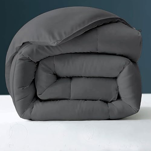 Image of Day Care - 500 GSM Hotel Quality-Down Alternative Microfiber Comforter for Heavy Winter Double Bed Comforter /Blanket /Rajai (90 inch x 100 inch Inches /228cm x 228cm) - Comforter Double Bed|Dark Grey