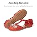 DREAM PAIRS Girls Mary Jane Dress Shoes Pearl T-Strap Party Flower Wedding Princess Flats for Toddler Little Big Kid,Size 13 Little Kid,RED,SDFL2426K